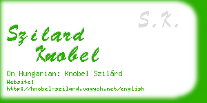 szilard knobel business card