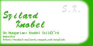 szilard knobel business card